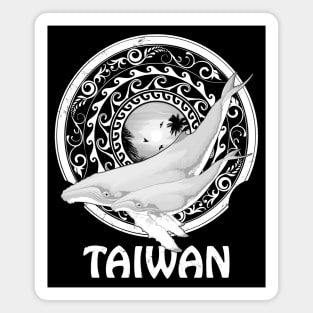 Humpback Whales Shield of Taiwan Magnet